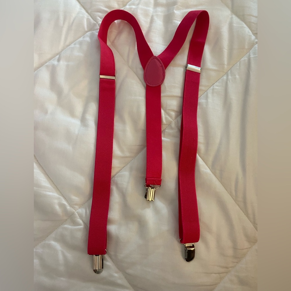Pink Adjustable Suspenders